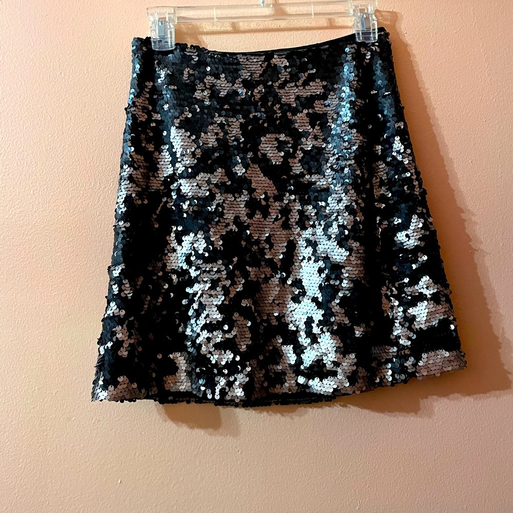STATE BLACK /METALLIC SEQUIN SKIRT - Size 0